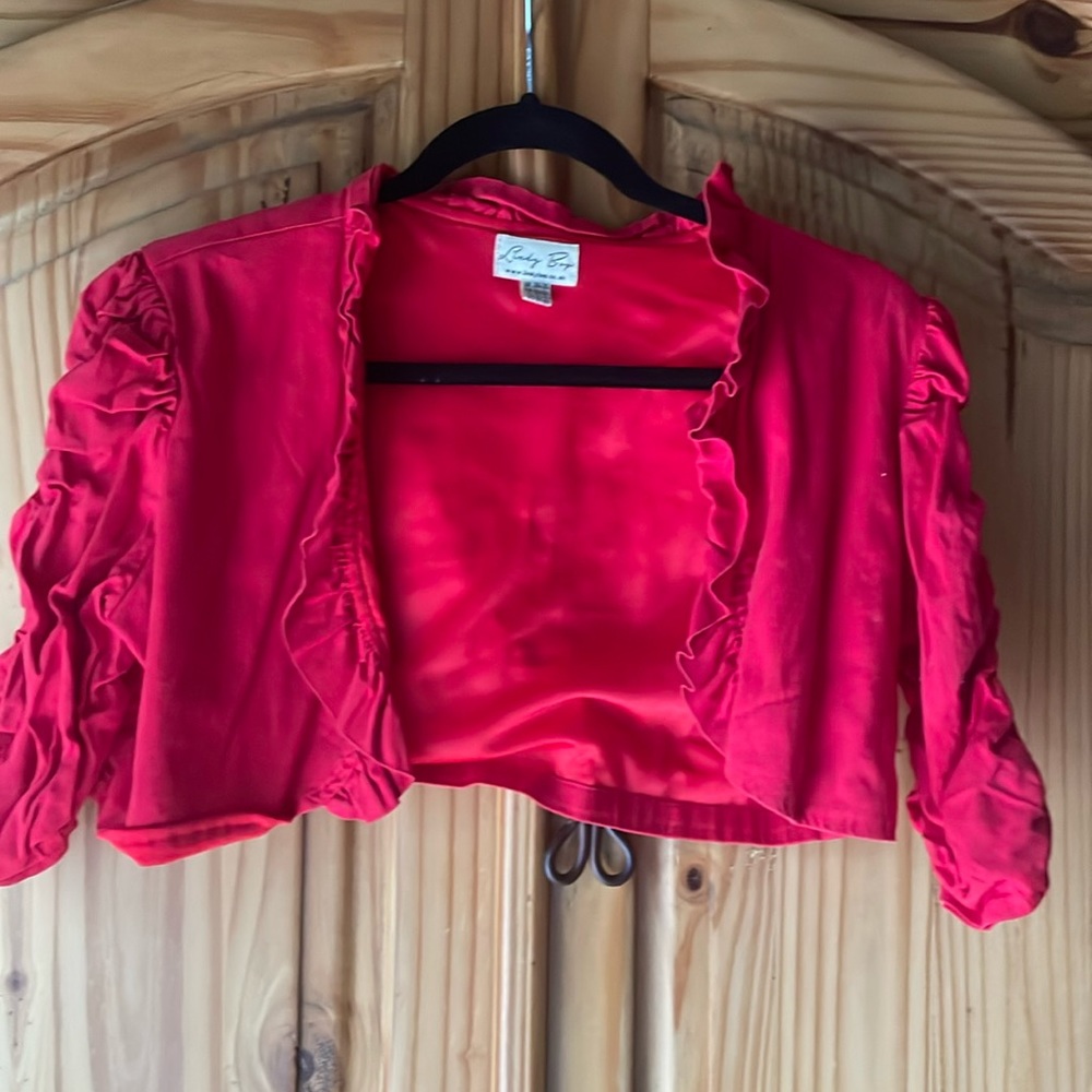 Lindy Bop ruffled shrug